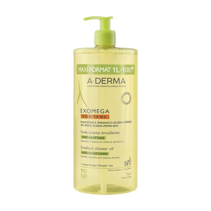 A-DERMA Exomega Control dušo aliejus, 1 L