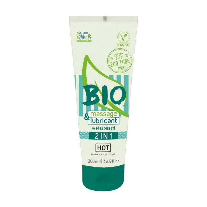 HOT Bio 2 in 1 vandens pagrindo lubrikantas, 200 ml