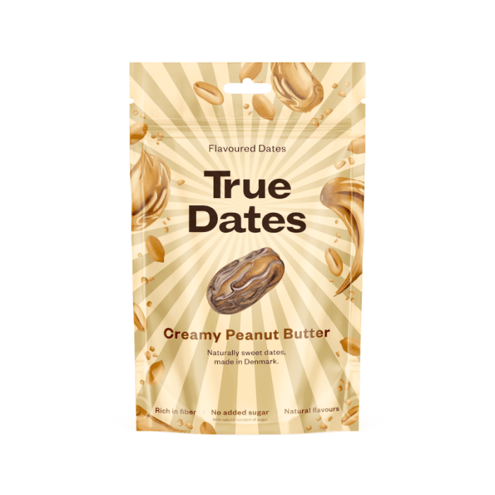 TRUE DATES žemės riešutų sviesto skonio datulės, 100 g