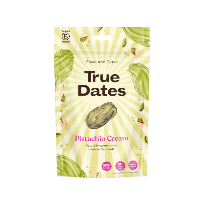 TRUE DATES datulės su pistacijų pasta, 100 g