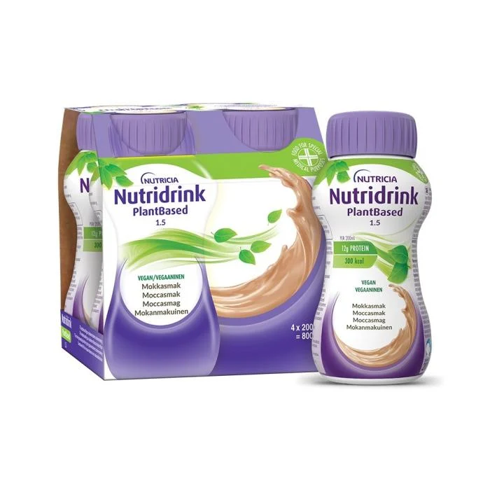 NUTRIDRINK PlantBased, moka kavos skonio, 4x200 ml