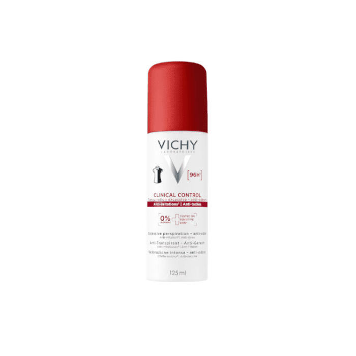 VICHY 96 val. purškiamas dezodorantas antiperspirantas nuo padidėjusio prakaitavimo, 125 ml