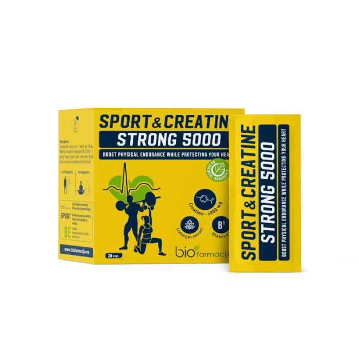 BIOFARMACIJA Sport&Creatine STRONG 5000, N28