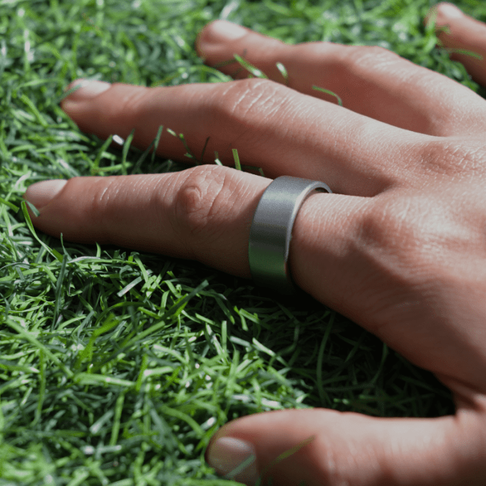 ULTRAHUMAN Ring Air, Neapdoroto titano spalvos, Dydis 11