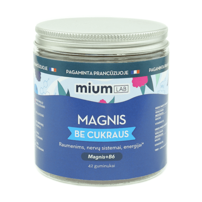 MIUM Lab Maisto papildas MAGNIS. Be cukraus. Guminukai, N42
