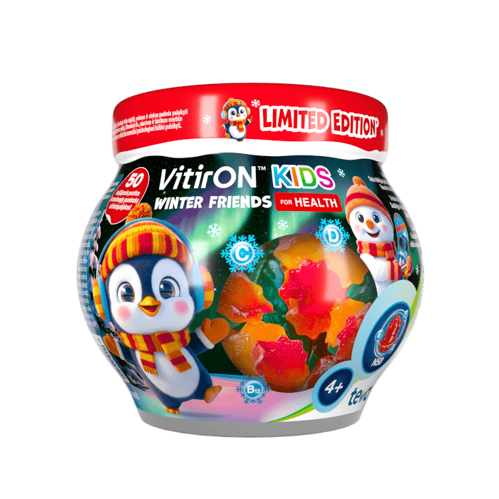 VITIRON KIDS Winter Friends kramtomieji guminukai, N50