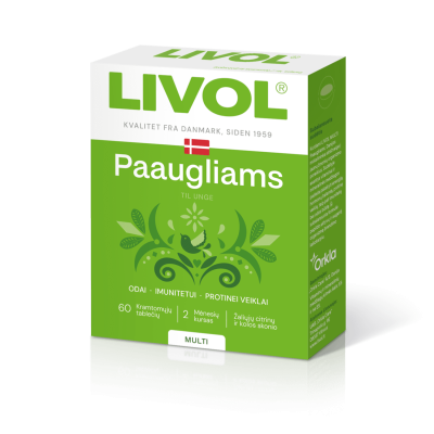 LIVOL MULTI kramtomosios tabletės Paaugliams, N60