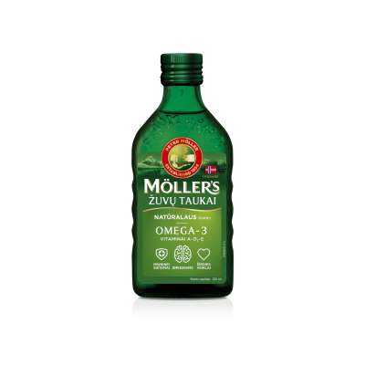 MOLLERS OMEGA-3  skysti žuvų taukai, natūralaus skonio, 250 ml