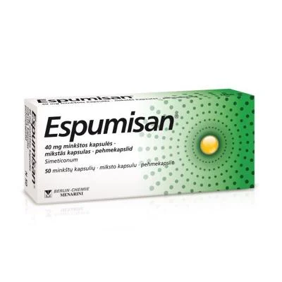 Espumisan 40 mg minkštosios kapsulės N25