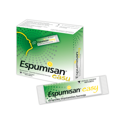 Espumisan Easy burnoje tirpstančios granulės N14