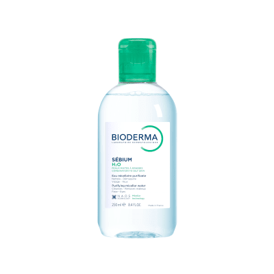 BIODERMA micelinis valomasis vanduo mišriai, riebiai odai  SEBIUM H2O, 250 ml