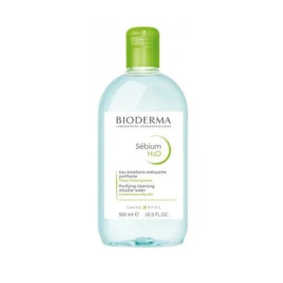 BIODERMA micelinis valomasis vanduo mišriai, riebiai odai SEBIUM H2O, 500 ml