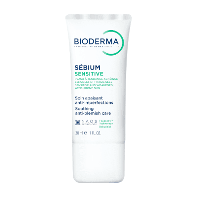 BIODERMA raminantis kremas į spuogus linkusiai, jautriai, susilpnėjusiai odai SEBIUM SENSITIVE, 30 ml