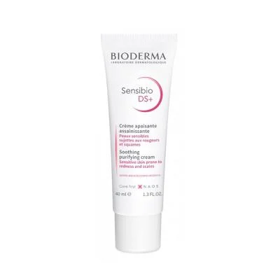 BIODERMA raminantis kremas jautriai, raustančiai odai, padedantis sumažinti odos pleiskanojimą, SENSIBIO DS+, 40 ml