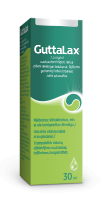 Guttalax 7,5 mg/ml geriamieji lašai (tirpalas) 30 ml