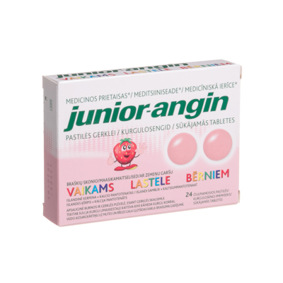 Junior-Angin čiulpiamosios pastilės N24