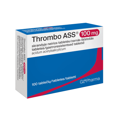 Thrombo ASS 100 mg skrandyje neirios tabletės N100
