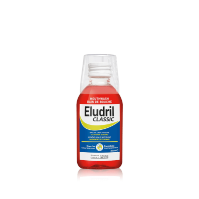 ELUDRIL burnos skalavimo skystis CLASSIC, nuo 6 m., 200 ml