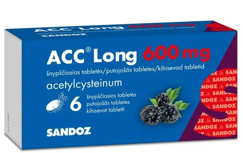 ACC Long 600 mg šnypščiosios tabletės N6