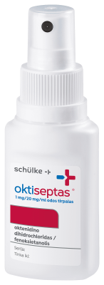 OKTISEPTAS 1 mg/20 mg/ml odos tirpalas 50 ml