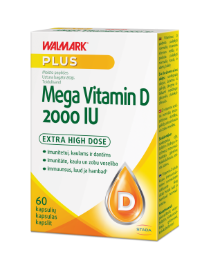WALMARK Mega Vitamin D 2000 IU kapsulės N60