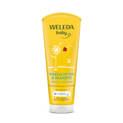 WELEDA CALENDULA BABY šampūnas ir kūno prausiklis, 200 ml
