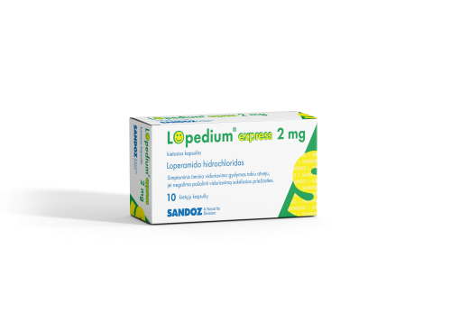 Lopedium express 2 mg kietosios kapsulės N10