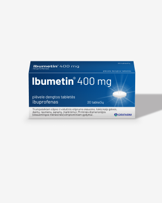 IBUMETIN 400 mg plėvele dengtos tabletės N20