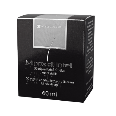 MINOXIDIL INTELI 50 mg/ml odos tirpalas 60 ml 