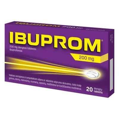 Ibuprom 200 mg plėvele dengtos tabletės N20
