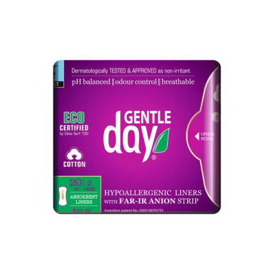 GENTLE DAY ekologiški sugeriantys drėgmę įklotai su anijonų juostele N20