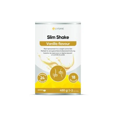 LIVSANE vanilės skonio baltyminis kokteilis milteliais 450 g