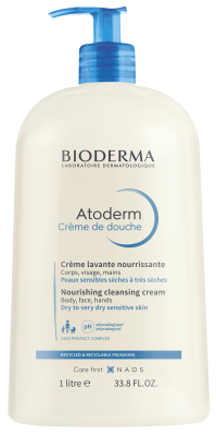 BIODERMA maitinamasis kreminis prausiklis sausai odai ATODERM CREME DE DOUCHE, 1 l