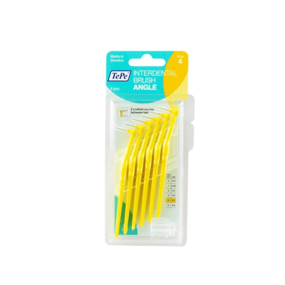 TePe geltoni tarpdančių šepetėliai Angle 0,7 mm, N6