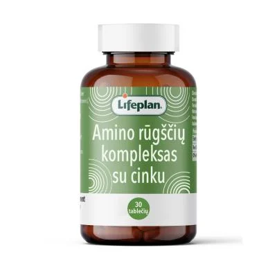 LIFEPLAN amino rūgščių komplekso tabletės su cinku, N30