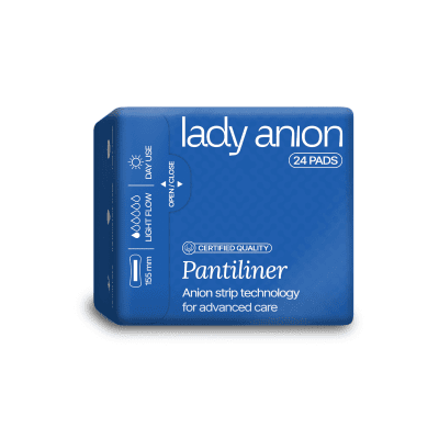 Lady Anion kasdieniniai įklotai su anijonų juostele 155 mm, N24