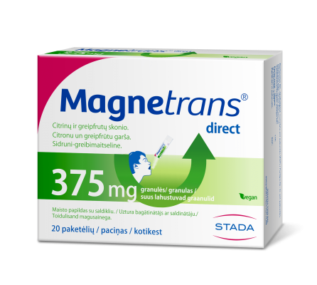 MAGNETRANS DIREKT granulės 375 mg N20