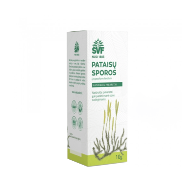ŠVENČIONIŲ VAISTAŽOLĖS odos sudirgimams PATAISŲ SPOROS, 10 g