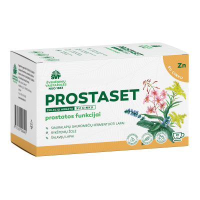 ŠVENČIONIŲ VAISTAŽOLĖS prostatai PROSTASET, žolelių arbata, 1,5 g x 20 vnt.