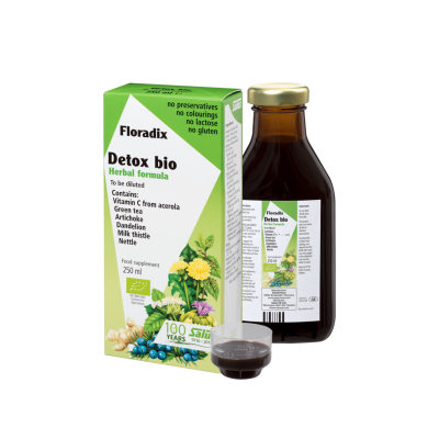 FLORADIX DETOX BIO + matavimo indelis, 250 ml