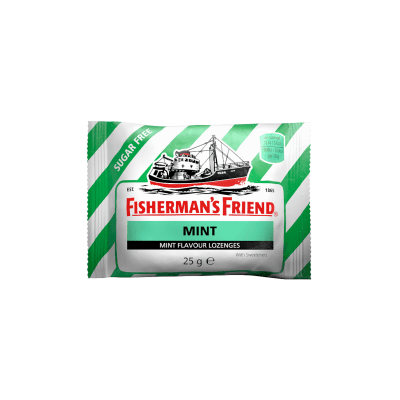 FISHERMAN'S FRIEND mėtų skonio becukrės pastilės 25 g