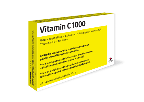 VITAMIN C 1000 mg plėvele dengtos tabletės N20