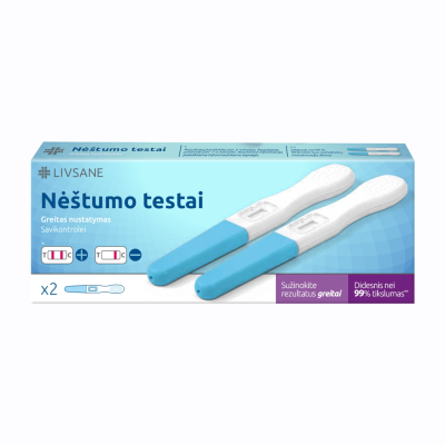 LIVSANE greiti testai nėštumui nustatyti, kasetės N2