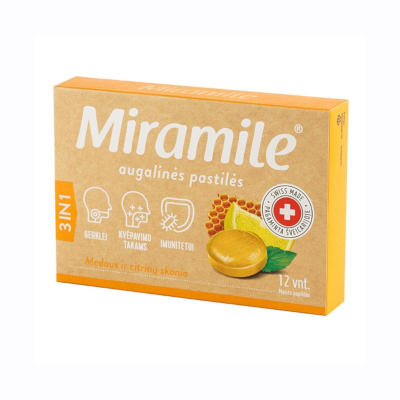 Miramile medaus ir citrinų skonio pastilės N12