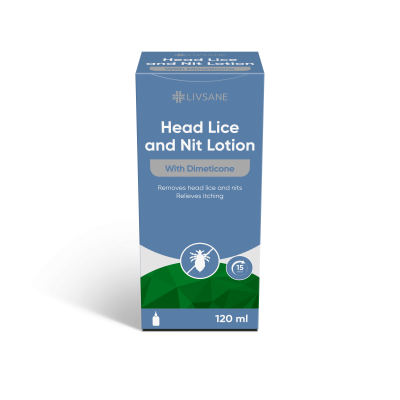 LIVSANE losjonas nuo utėlių ir glindų 120 ml