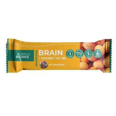ACORUS BALANCE užkandis smegenims su magniu ir vit. B6 BRAIN, 5 vnt.
