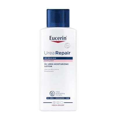 EUCERIN UreaRepair 5 % Urea drėkinamasis losjonas sausai odai (su kvapu), 250 ml