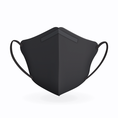 Apsauginis vienkartinis respiratorius FFP2, juodos spalvos N3