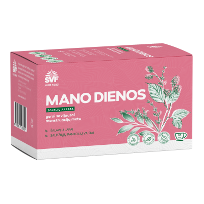 ŠVENČIONIŲ VAISTAŽOLĖS menstruacijoms MANO DIENOS, žolelių arbata, 2 g x 20 vnt.
