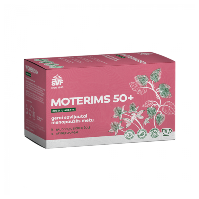ŠVENČIONIŲ VAISTAŽOLĖS menopauzei MOTERIMS 50+, žolelių arbata, 2 g x 20 vnt.